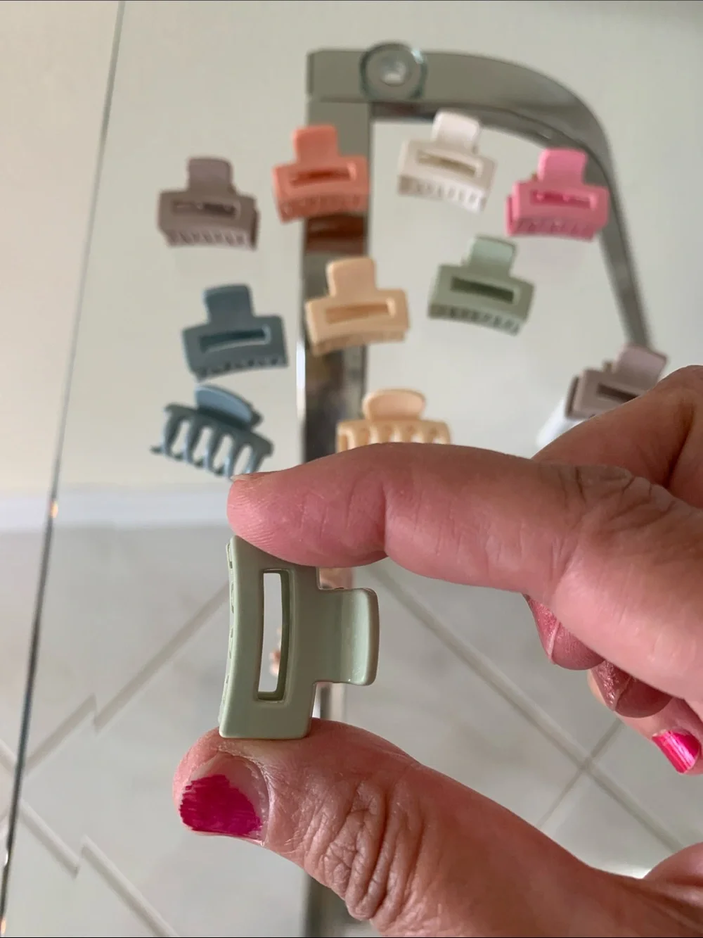 Mini Pastel Hair Claw Clips - Set of 12